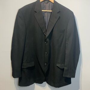 Lineage Charcoal 100% Worsted Wool Blazer Made In Canada